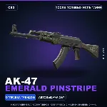 AK-47 | Emerald Pinstripe | После полевых испытаний · Скин Counter-Strike 2