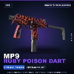 MP9 | Ruby Poison Dart | Немного поношенное · Скин Counter-Strike 2