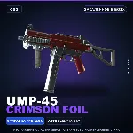 UMP-45 | Crimson Foil | Закалённое в боях · Скин Counter-Strike 2