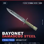 ★ Bayonet | Damascus Steel | После полевых испытаний · Скин Counter-Strike 2