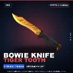 ★ Bowie Knife | Tiger Tooth | Прямо с завода · Скин Counter-Strike 2