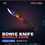 ★ Bowie Knife | Marble Fade | Прямо с завода · Скин Counter-Strike 2