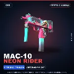 MAC-10 | Neon Rider | Прямо с завода · Скин Counter-Strike 2