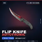 ★ Flip Knife | Autotronic | Закалённое в боях · Скин Counter-Strike 2