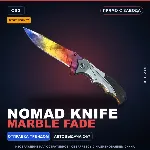 ★ StatTrak™ Nomad Knife | Marble Fade | Прямо с завода · Скин Counter-Strike 2
