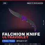 ★ Falchion Knife | Ultraviolet | Немного поношенное · Скин Counter-Strike 2