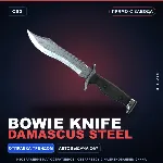 ★ Bowie Knife | Damascus Steel | Прямо с завода · Скин Counter-Strike 2