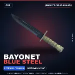 ★ Bayonet | Blue Steel | Немного поношенное · Скин Counter-Strike 2