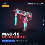 StatTrak™ MAC-10 | Neon Rider | Немного поношенное · Скин Counter-Strike 2