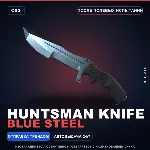 ★ Huntsman Knife | Blue Steel | После полевых испытаний · Скин Counter-Strike 2