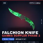 ★ Falchion Knife | Gamma Doppler Phase 2 | Прямо с завода · Скин Counter-Strike 2