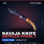★ Navaja Knife | Doppler Phase 2 | Прямо с завода · Скин Counter-Strike 2