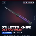 ★ Stiletto Knife | Ultraviolet | Закалённое в боях · Скин Counter-Strike 2