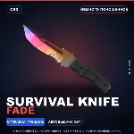★ Survival Knife | Fade | Немного поношенное · Скин Counter-Strike 2