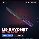 ★ M9 Bayonet | Ultraviolet | Закалённое в боях · Скин Counter-Strike 2
