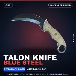 ★ Talon Knife | Blue Steel | Закалённое в боях · Скин Counter-Strike 2