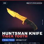 ★ Huntsman Knife | Tiger Tooth | Немного поношенное · Скин Counter-Strike 2