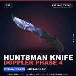 ★ Huntsman Knife | Doppler Phase 4 | Прямо с завода · Скин Counter-Strike 2