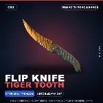 ★ Flip Knife | Tiger Tooth | Немного поношенное · Скин Counter-Strike 2