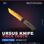★ Ursus Knife | Tiger Tooth | Немного поношенное · Скин Counter-Strike 2