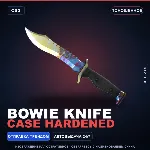 ★ Bowie Knife | Case Hardened | Поношенное · Скин Counter-Strike 2