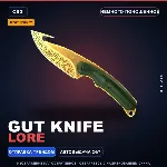 ★ StatTrak™ Gut Knife | Lore | Немного поношенное · Скин Counter-Strike 2