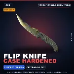 ★ StatTrak™ Flip Knife | Case Hardened | После полевых испытаний · Скин CS2