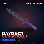 ★ Bayonet | Ultraviolet | Немного поношенное · Скин Counter-Strike 2