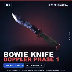 ★ Bowie Knife | Doppler Phase 1 | Прямо с завода · Скин Counter-Strike 2
