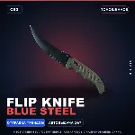 ★ Flip Knife | Blue Steel | Поношенное · Скин Counter-Strike 2