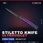 ★ Stiletto Knife | Ultraviolet | Поношенное · Скин Counter-Strike 2
