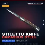★ StatTrak™ Stiletto Knife | Damascus Steel | Немного поношенное · Скин CS2