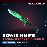 ★ Bowie Knife | Gamma Doppler Phase 2 | Немного поношенное · Скин Counter-Strike 2
