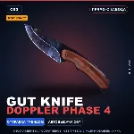 ★ StatTrak™ Gut Knife | Doppler Phase 4 | Прямо с завода · Скин Counter-Strike 2