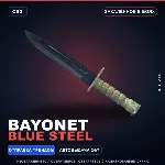 ★ Bayonet | Blue Steel | Закалённое в боях · Скин Counter-Strike 2