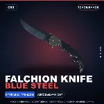 ★ Falchion Knife | Blue Steel | Поношенное · Скин Counter-Strike 2