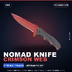 ★ Nomad Knife | Crimson Web | Поношенное · Скин Counter-Strike 2