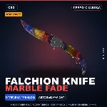 ★ StatTrak™ Falchion Knife | Marble Fade | Прямо с завода · Скин Counter-Strike 2
