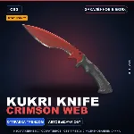 ★ StatTrak™ Kukri Knife | Crimson Web | Закалённое в боях · Скин Counter-Strike 2