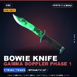 ★ StatTrak™ Bowie Knife | Gamma Doppler Phase 1 | Прямо с завода · Скин CS2