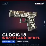 Glock-18 | Wasteland Rebel | Поношенное · Скин Counter-Strike 2 - irongamers.ru