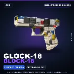 Glock-18 | Block-18 | Немного поношенное · Скин Counter-Strike 2