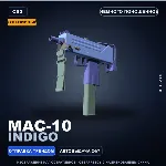 Сувенирный MAC-10 | Indigo | Немного поношенное · Скин Counter-Strike 2