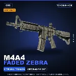 StatTrak™ M4A4 | Faded Zebra | Поношенное · Скин Counter-Strike 2