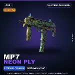 StatTrak™ MP7 | Neon Ply | Закалённое в боях · Скин Counter-Strike 2