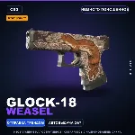 StatTrak™ Glock-18 | Weasel | Немного поношенное · Скин Counter-Strike 2