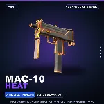 MAC-10 | Heat | Закалённое в боях · Скин Counter-Strike 2
