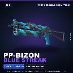 PP-Bizon | Blue Streak | После полевых испытаний · Скин Counter-Strike 2