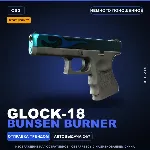 StatTrak™ Glock-18 | Bunsen Burner | Немного поношенное · Скин Counter-Strike 2