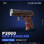 P2000 | Red FragCam | Закалённое в боях · Скин Counter-Strike 2